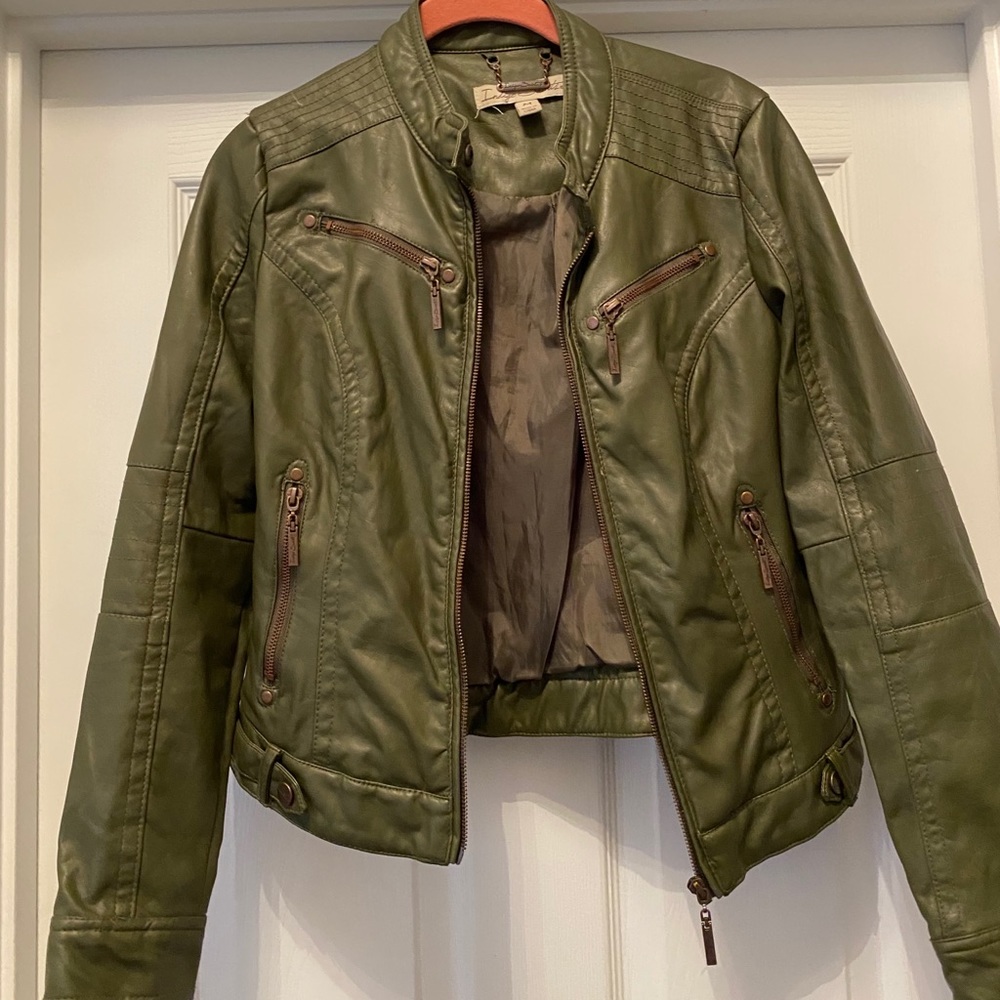 Green leather jacket